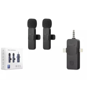 Mikrofon Yaka 2 Li Kablosuz Type-c Lightning Aux 3 İn 1 Hadron HDX2782