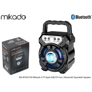 Bluetooth Hoparlör Fm-Usb-Sd Mikado MD-BT65S Siyah
