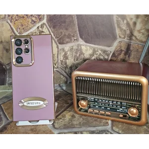 Samsung S22 Ultra Kılıf Lüx Lazer Rosegold Gold