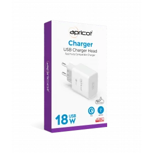 Şarj Kafa 18 W 3.4A Apricot APC-U310 Beyaz
