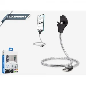 Data & Şarj Kablo Micro 1 M Telefon Tutucu Metal El Hadron HD4376