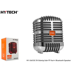 Bluetooth Hoparlör Fm-Usb-Sd Hytech HY-S40 Gümüş
