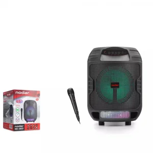 Bluetooth Hopartlör Işıklı Usb-Sd-Mikrofon 210X210X299 MM Nodar ND3609