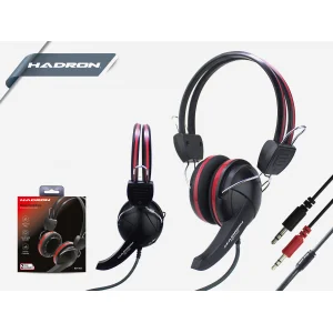 Kulaklık Mikrofonlu Hadron HD1105 Siyah-Kırmızı