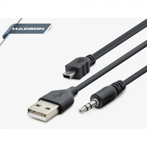 Usb To 3.5 MM + 5 Pin Kablo Medya Player Kablosu Hadron HD4417