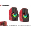 Hoparlör Speaker Usb 6W Rgb Ledli Rampage Falsetto RMS-G7 Kırmızı