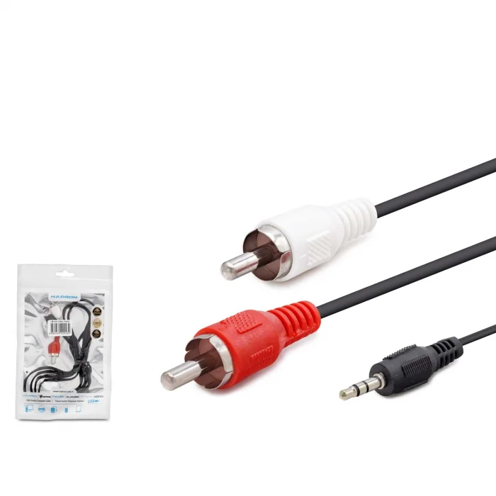 3.5 MM. Aux To 2Rca Ses Kablosu 1.5 M Hadron HD4022 HDX1042