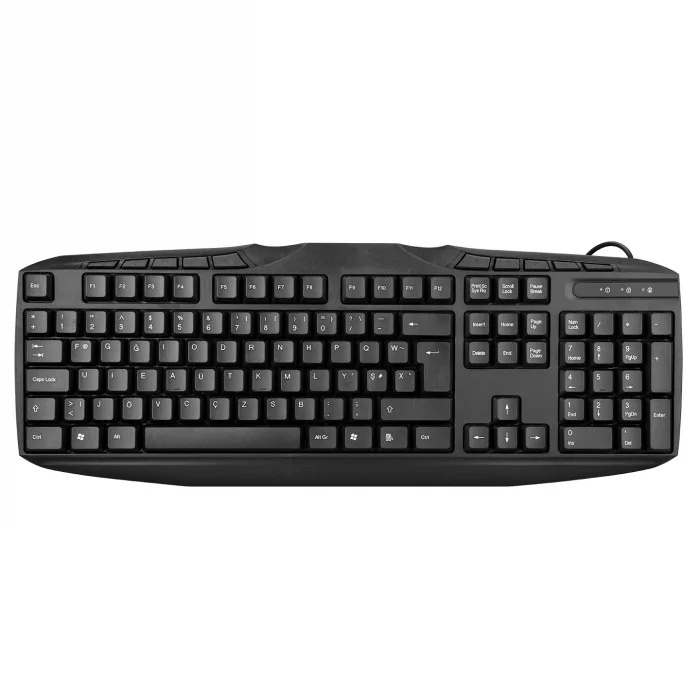 Klavye Multimedia Türkçe F Kablolu Everest KB-250F Siyah