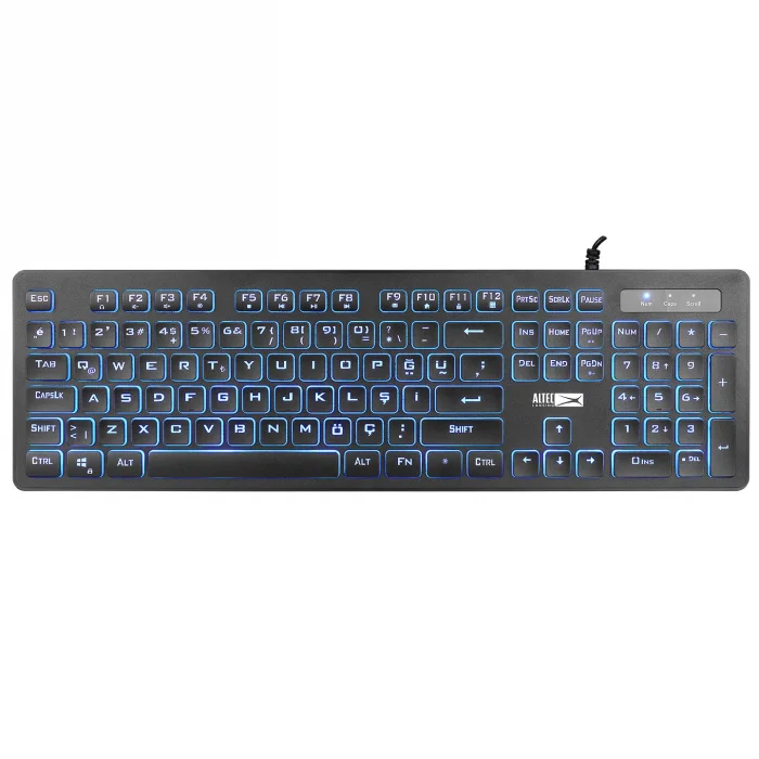 Klavye Oyuncu Multimedia 3 Renk Aydınlatmalı Altec Lansing ALGK8264 Siyah