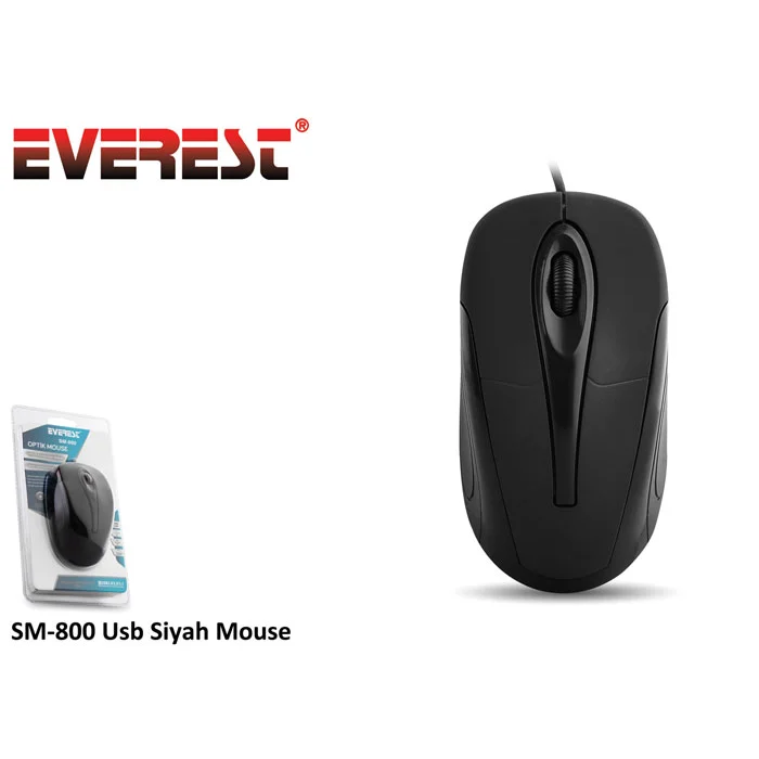 Mouse 1000 DPI Everest SM-800 Siyah