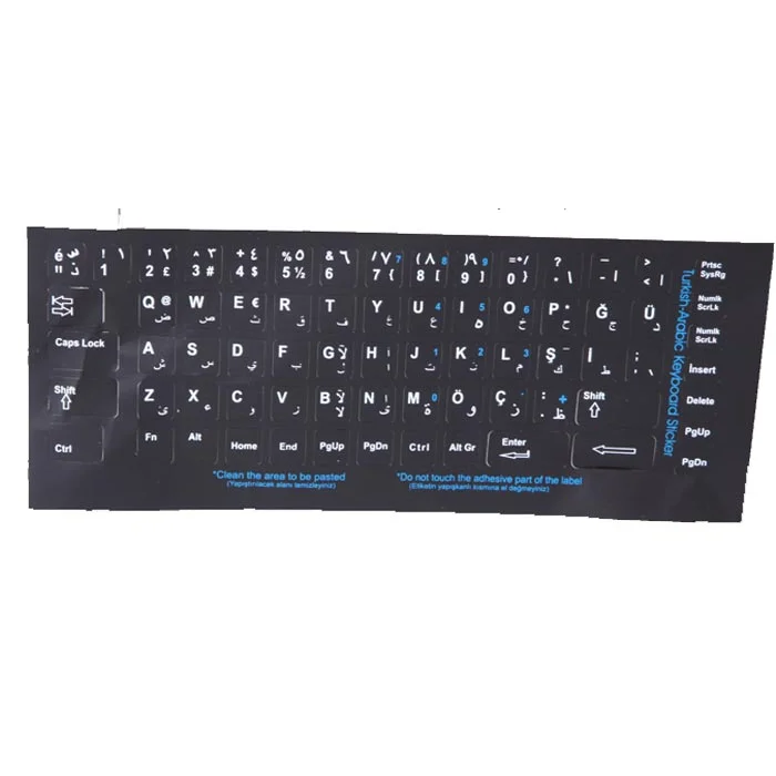 Notebook Klavye Sticker Arapça Q Siyah Addison 300168