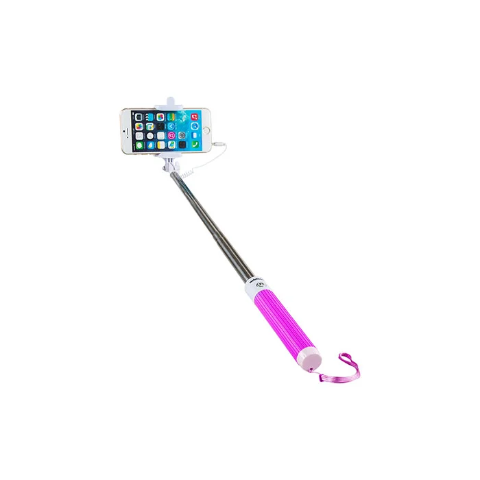 Selfie Çubuğu Kablolu Addison AD-S33 Pembe