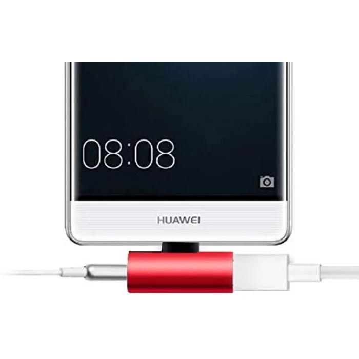 Type-C To Aux Ve Şarj Çevirici Adaptör Qtop Q-4485 Rosegold