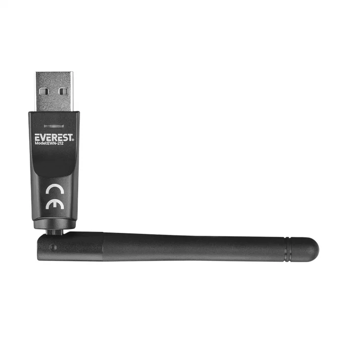 Wireless Adaptör 150Mbps Usb 2.4GHz 2dBi MT7601 Chipset Everest EWN-212