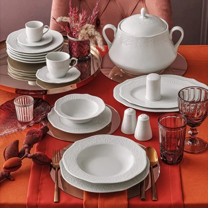 Güral Porselen 83 Parça 12 Kişilik Yemek Takımı