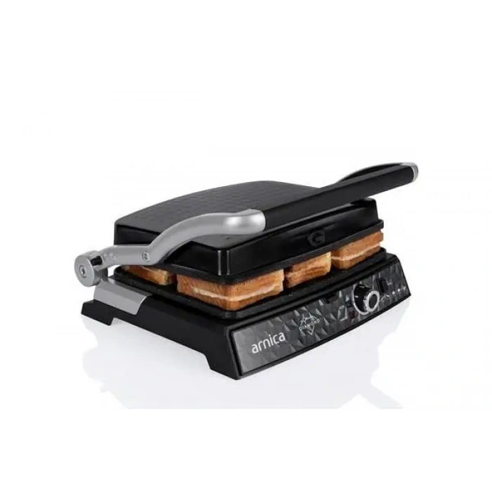 Arnica GH26251 Diamond Granit Izgaralı Tost Makinesi Siyah
