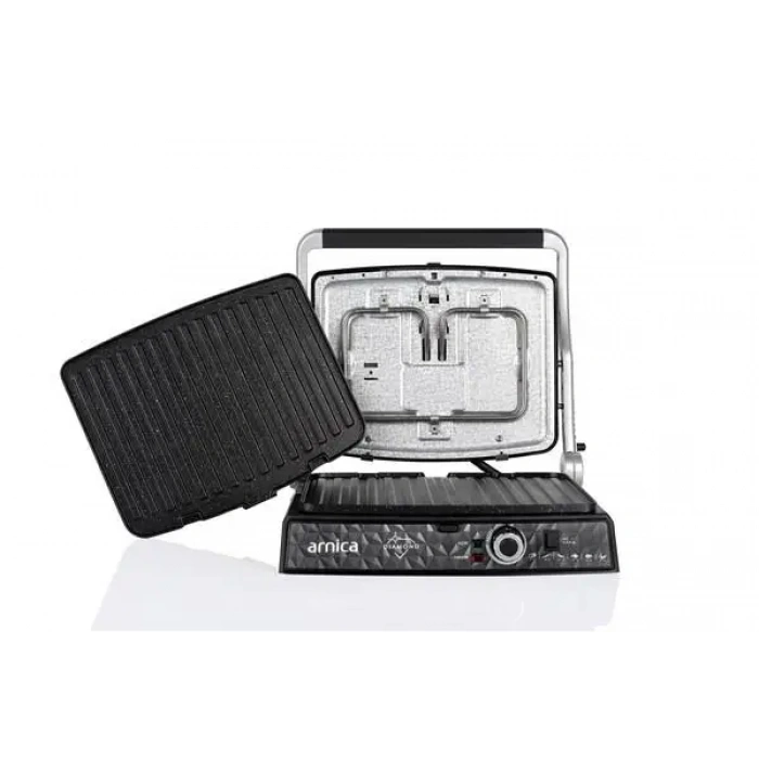 Arnica GH26251 Diamond Granit Izgaralı Tost Makinesi Siyah