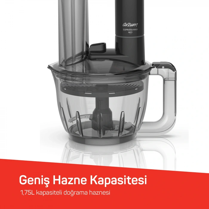 Arzum Soprano Max Neo Multi Blender Seti AR1187-01 - Siyah