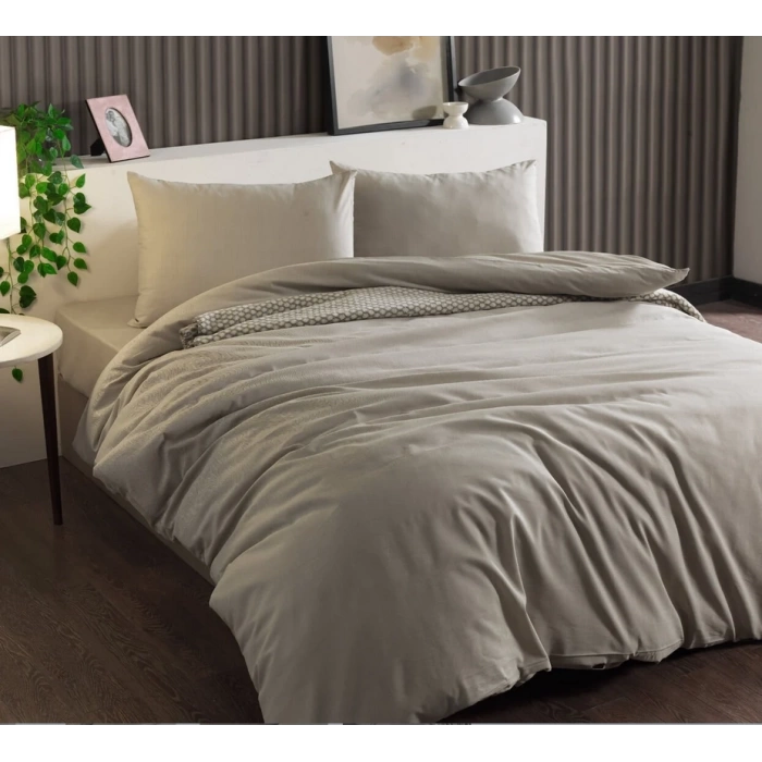 Doqu Home Pure Line Nevresim Takımı Çift Kişilik - Bej