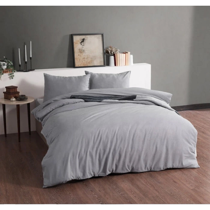 Doqu Home Pure Line Nevresim Takımı Çift Kişilik - Gri