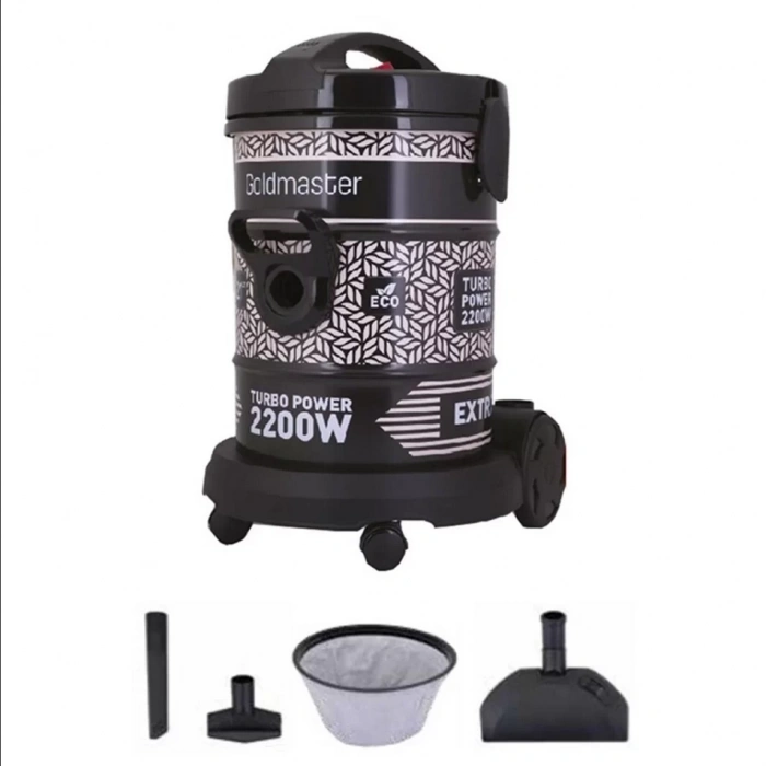 GoldMaster GM-7592 TURBOMAX18 2200W Metal Gövdeli Elektrikli Süpürge – Siyah