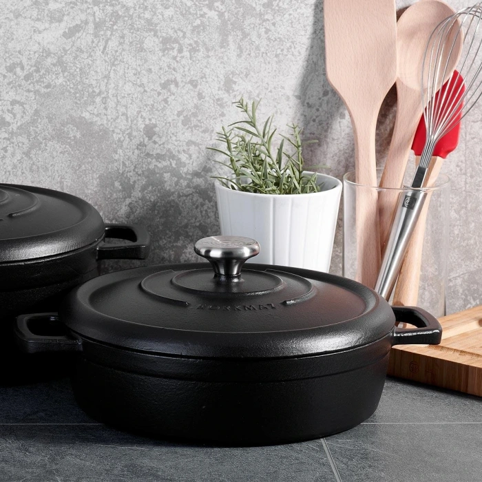 Korkmaz Casta Döküm Kısa Tencere 26x7 cm A2849