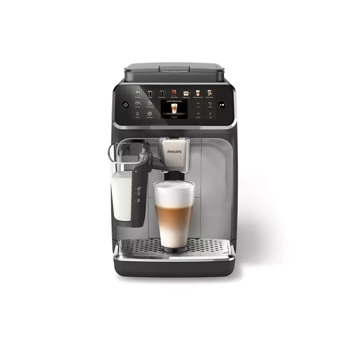 Philips EP4446/70 Tam Otomatik LatteGo Espresso Makinesi, 4400 Serisi, SilentBrew Teknolojisi, Hızlı Başlangıç, Taze Öğütülmüş Çekirdeklerden Aromatik Kahve, 12 Sıcak ve Soğuk İçecek