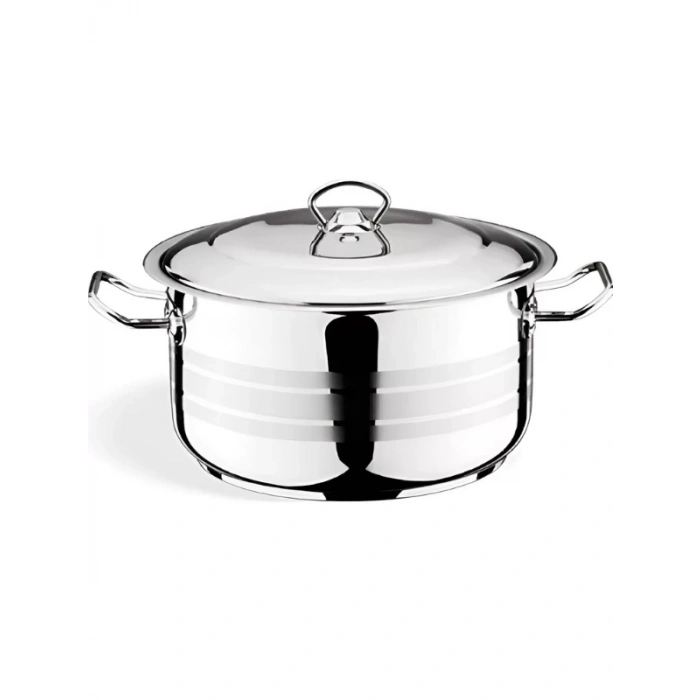 Sıla 23 Litre İnox Derin Çelik Tencere - Çelik Kapak 38x16 Cm