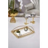 Cornella Dikdörtgen Aynalı Gold Tepsi Nişan Tepsisi Servis Tepsisi Sunum Tepsisi Dekoratif Tepsi 37x28 cm Elize-20