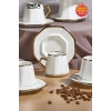 Kahramanlar Milas 6lı 12 Parça Porselen Kahve Fincanı Takımı