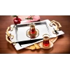 Özlife Lisa Sade Gold Ikili Çay Tepsisi 340