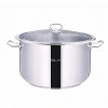Sıla 27 Litre İnox Derin Çelik Tencere - Çelik Kapak 38x25 Cm