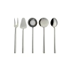 Sıla Elit Paslanmaz Çelik - 5 Parça Kepçe, Kevgir, Spatula, Kaşık, Çatal Takımı