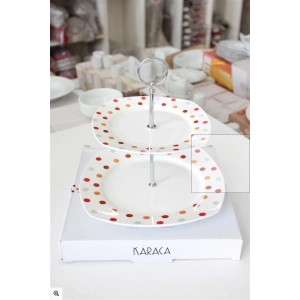 Karaca Romance AU449 2 Katlı Kurabiyelik Şekerlik