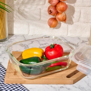 Freshlock Dikdörtgen Jumbo Cam Saklama Kabı 6500 ml - 018