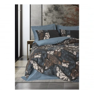 Cotton Box Dark Tek Kişilik Nevresim Takımı Senso Petrol