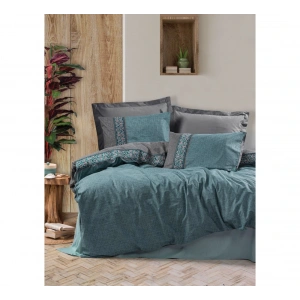 Cotton Box Folk Art Tek Kişilik Nevresim Takımı - Erna Petrol