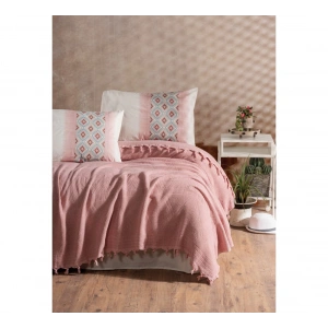 Cotton Box Jakarlı Çift Kişilik Pike Takımı Papina Pudra