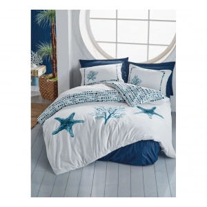 Cotton Box Maritime Tek Kişilik Nevresim Takımı Star Lacivert