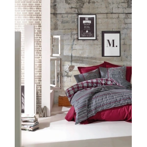 Cotton Box Masculine Tek Kişilik Nevresim Takımı Jonas Bordo