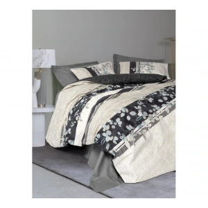 Cotton Box Modeline Çift Kişilik Nevresim Takımı - Lehlare Antrasit