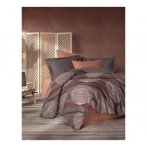 Cotton Box Modern Çift Kişilik Nevresim Takımı - Fluss Tarçın