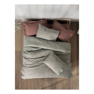 Cotton Box Petite Çift Kişilik Lastikli Çarşaflı Nevresim Takımı Mote Kiremit