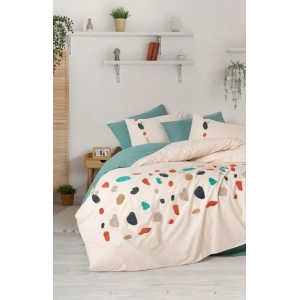 Cotton Box Puff Nakışlı Ranforce Çift Kişilik Nevresim Takımı Gaja Mint