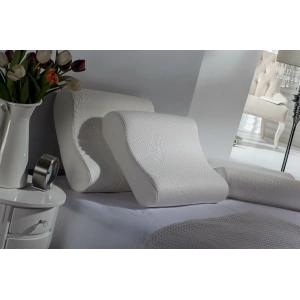 Doqu Home Visco Comfort Ortopedik Boyun Destekli Yastık 51 x 42 + 13 cm - Beyaz