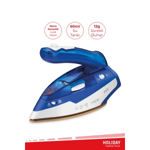 Evia Holiday Seramik Tabanlı Etkili Şok Buharlı Katlanabilir Dikey Ütüleme Özellikli Seyahat Ütüsü EA-4603