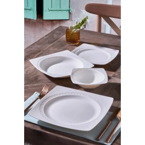 Güral Porselen Bonenjoy 24 Parça 6 Kişilik Bone Yemek Takımı - GBSENJ24Y400