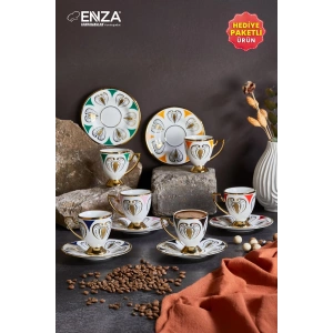 Kahramanlar Hera 6lı 12 Parça Porselen Kahve Fincanı Takımı