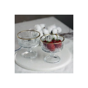 Paşabahçe Elysia 2li Gold Dondurmalık Cam Ayaklı Kase - 51749