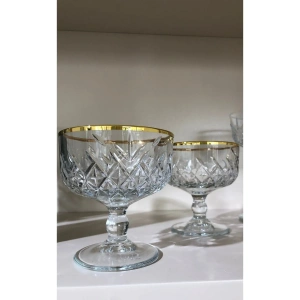 Paşabahçe Tımeless 2li Gold Dondurmalık Cam Ayaklı Kase - 440211